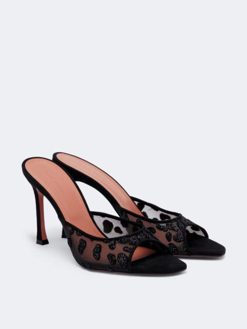 Amina Muaddi Alexa embellished mesh mules