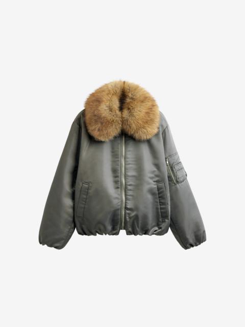 The Frankie Shop Arslev Bomber Jacket - Pale Olive