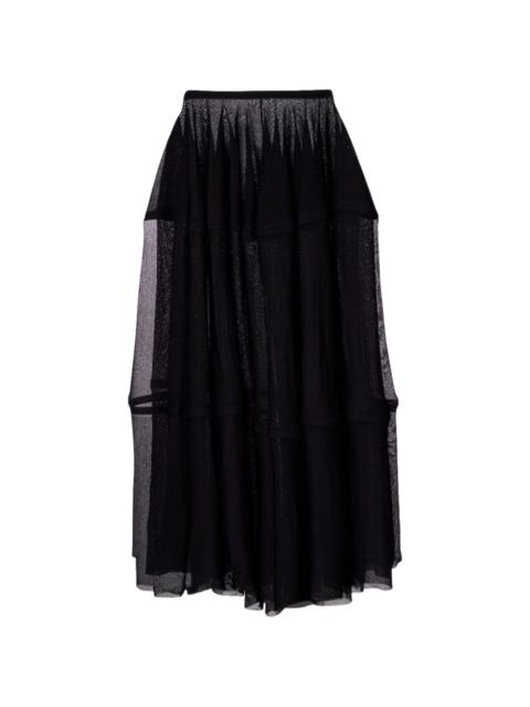 Alaïa tiered skirt