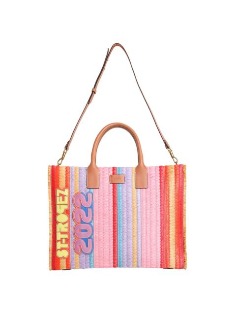 Zimmermann STRIPE FRINGE TOTE