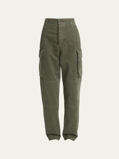 Men's Washed Canvas Cargo Trousers