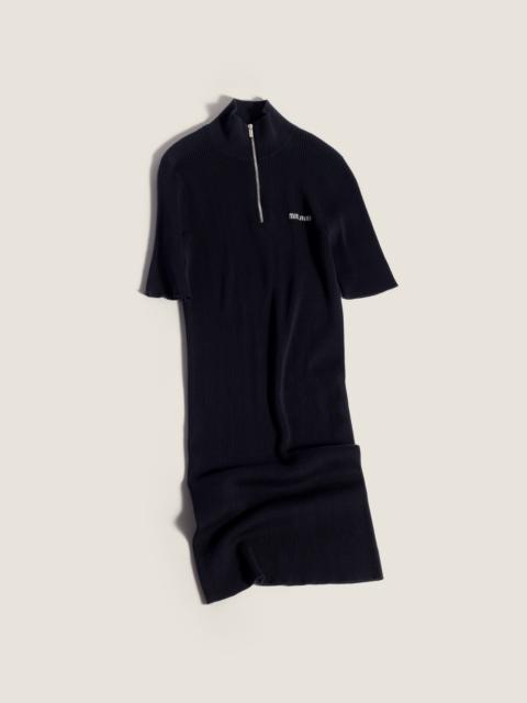 Miu Miu Ribbed knit cotton dress