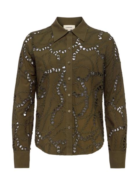 L'AGENCE Ellery Eyelet Shirt
