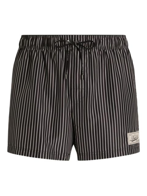 Dolce & Gabbana striped-pattern swim shorts