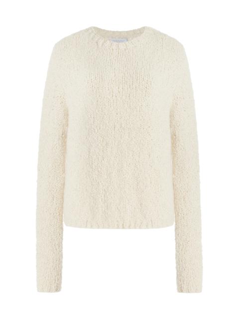 GABRIELA HEARST Abrams Knit Sweater in Ivory Cashmere Boucle