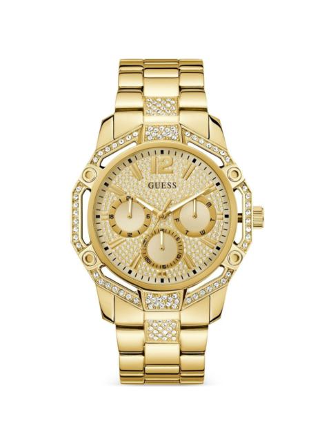 GUESS USA logo-detail 46mm watch