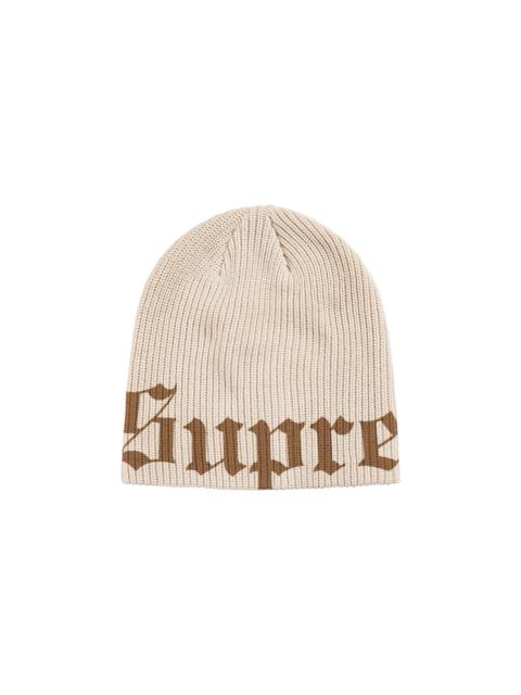 Supreme Old English Printed Beanie "SS26 - Stone" SU27144
