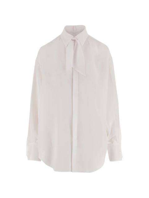 SA SU PHI tie-neck buttoned shirt