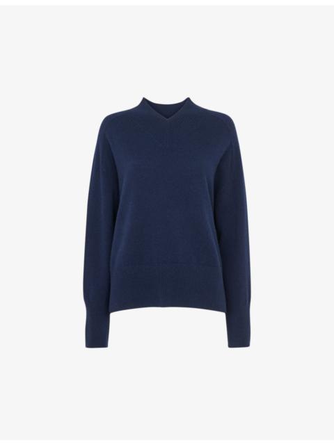 WHISTLES V-neck relaxed-fit cashmere jumper