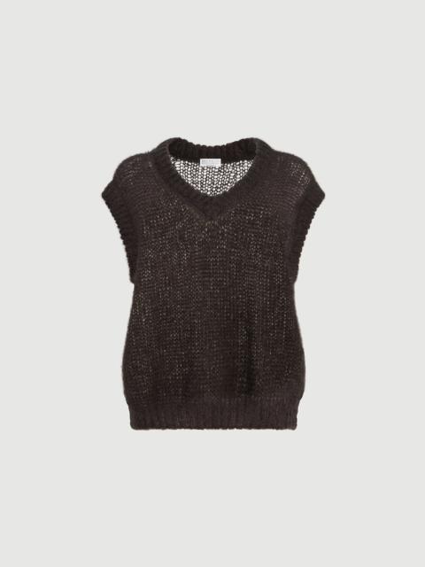 Brunello Cucinelli Sparkling mohair sweater vest with monili