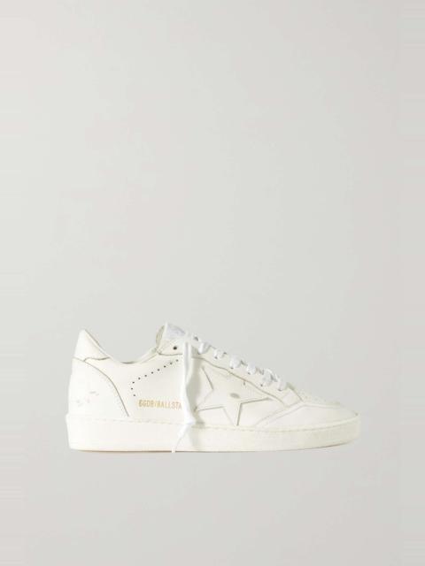 Ballstar distressed leather sneakers