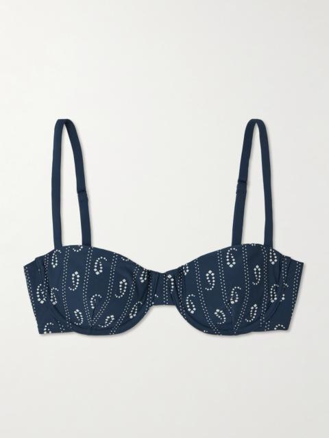 TORY BURCH Underwired Printed Bikini Top