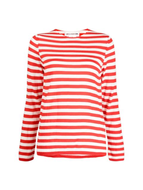 Comme des Garçons GIRL striped wool-blend jumper