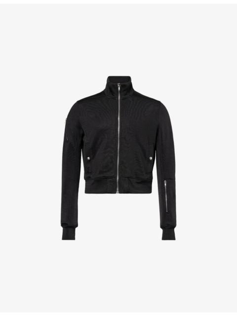 Rick Owens Zip-Pocket Funnel-Neck Cotton-Jersey Track Jacket