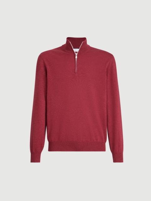 Brunello Cucinelli Cashmere sweater with half zip