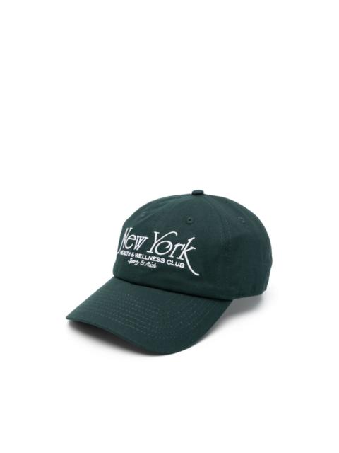 Sporty & Rich slogan-embroidered cap