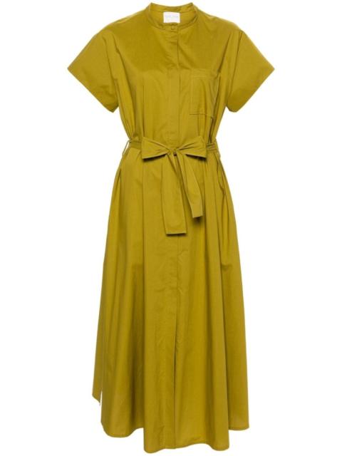 forte_forte band-collar shirt maxi dress