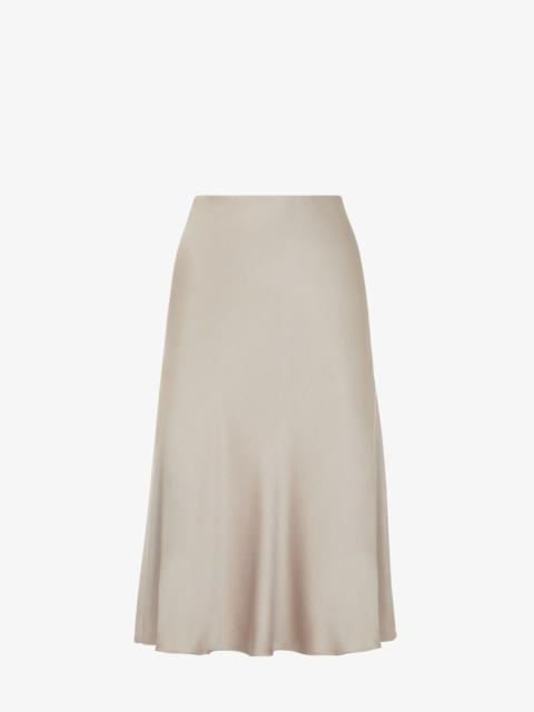 FENDI Dove gray satin skirt