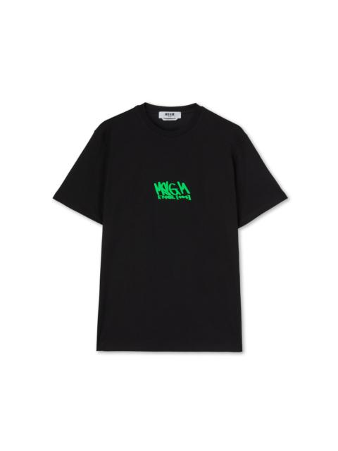 MSGM T-Shirt with graffiti logo