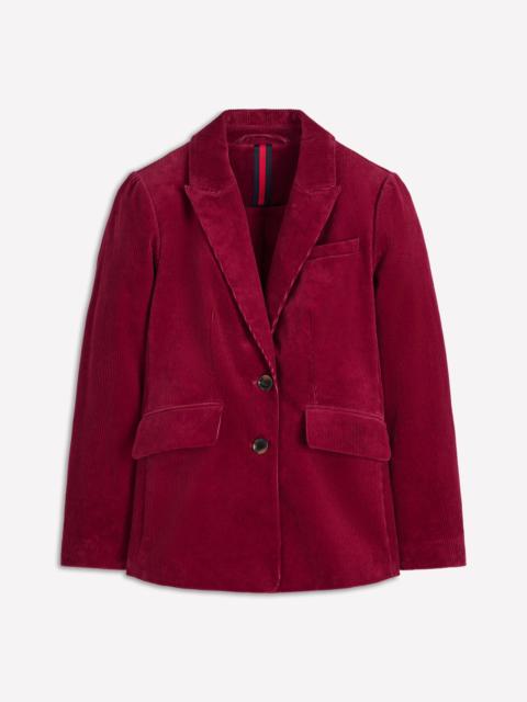 BODEN Stamford Cord Blazer-Burgundy Red