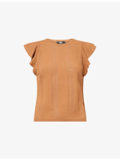PAIGE Margo Ruffle Viscose Top