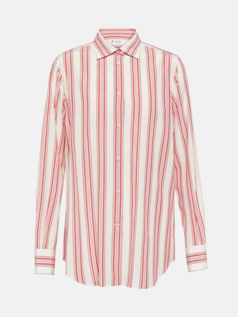 Striped silk shirt