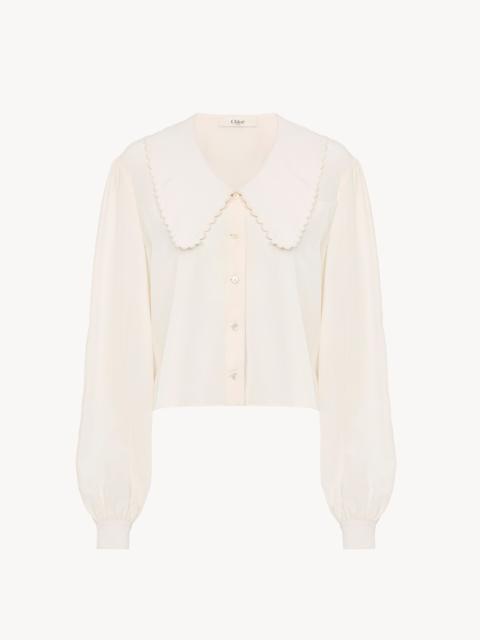 Chloé PUFF-SLEEVE BLOUSE IN CRÊPE DE CHINE