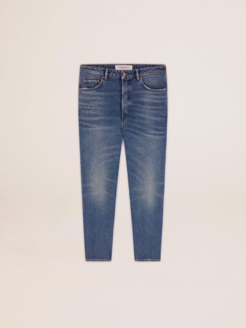 Men's slim fit jeans with medium wash