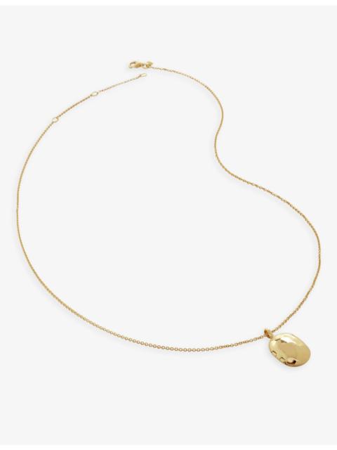 MONICA VINADER ID locket-charm 18ct gold-plated vermeil sterling-silver necklace