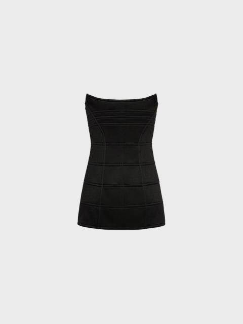 Blumarine BUSTIER DRESS IN NEOPRENE AND CHIFFON