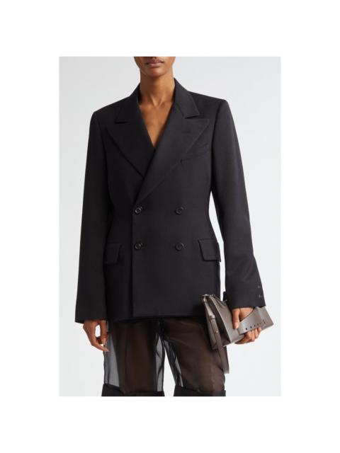 ジャケット Maison margiela double-breasted jacket Maison Margiela BLACK DOUBLE-BREASTED JACKET IN WOOL