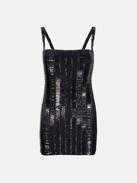 THE ATTICO ''RUE'' BLACK MINI DRESS