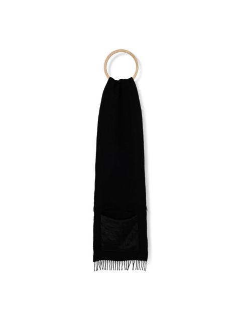 BOSS pocket fringed scarf