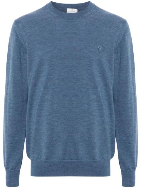 Etro Pegaso-embroidered wool jumper
