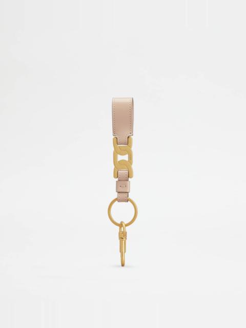 Tod's KATE KEY HOLDER IN LEATHER - PINK
