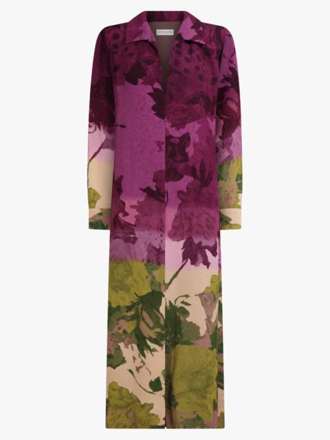 Dries Van Noten SILK PRINTED DRESS | BURGUNDY