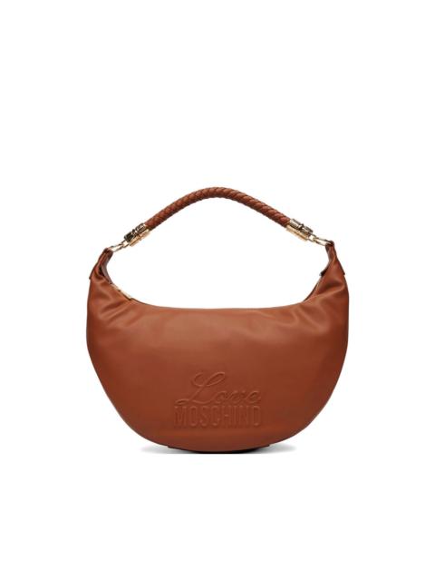 Moschino logo-detail braided-handle tote bag