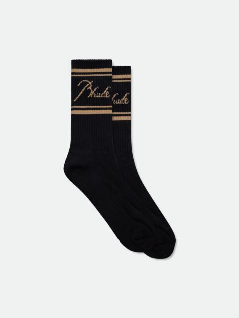 Rhude RHUDE SCRIPT LOGO SOCK
