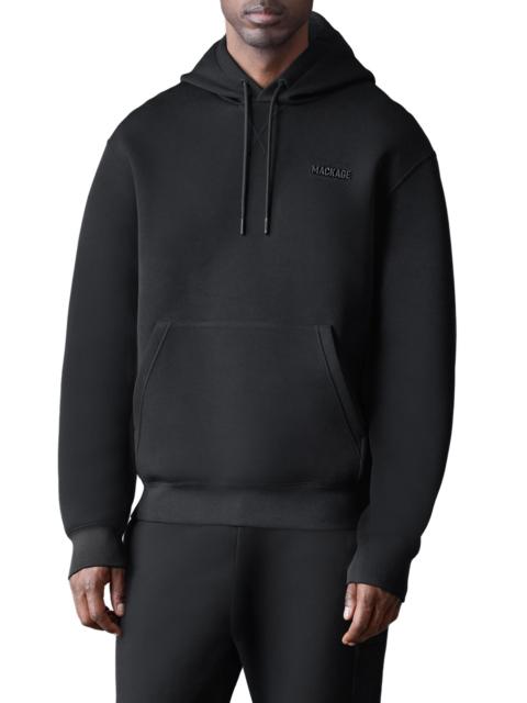 MACKAGE Men's Kolton Double-Face Jersey Logo Hoodie - Black