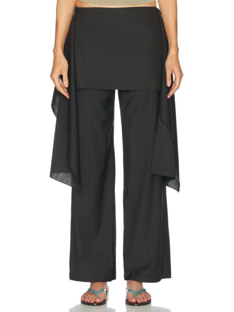 DEIJI STUDIOS Pure Wool Zip Pant & Skirt Set