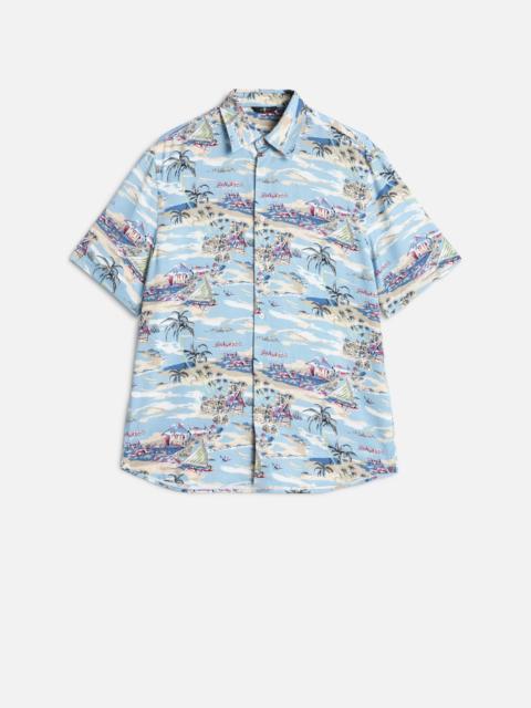 7 For All Mankind SHORT SLEEVE BUTTON UP SHIRT in Fluid Aloha