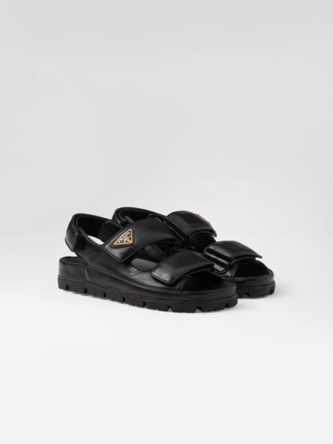 ★関税込★PRADA★Monolith padded nappa leather sandals★ PRADA Monolith padded nappa leather sandals