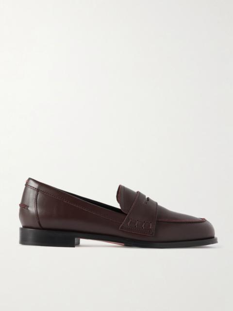 Aeyde Oscar leather loafers Chocolate