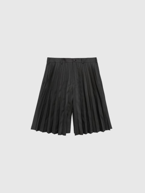 GARBADINE PLEATED SHORTS