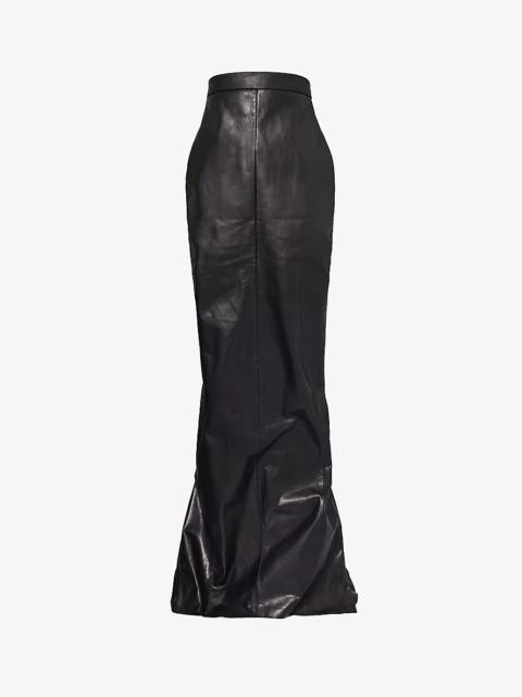 Pillar high-rise slim-fit leather maxi skirt