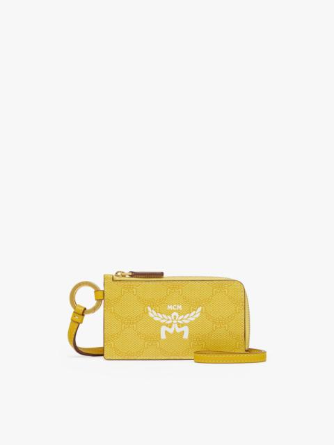 MCM Himmel Lanyard Zip Card Case in Lauretos