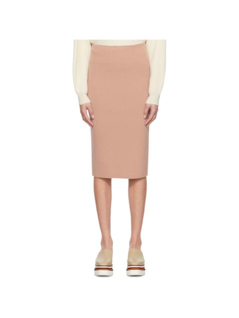 Stella McCartney Pink Rib Midi Skirt