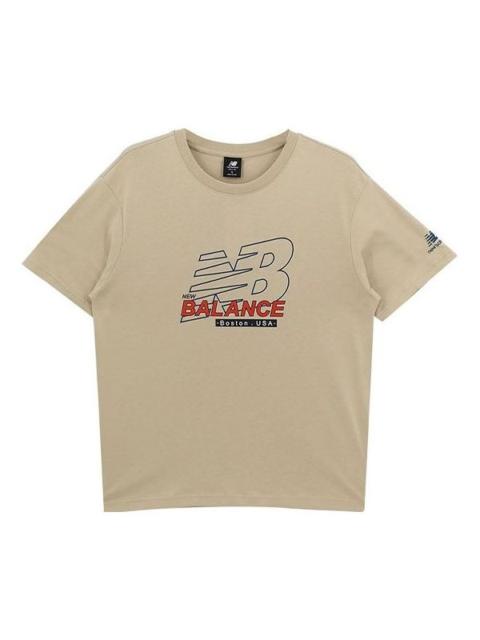 New Balance New Balance Men's New Balance Athleisure Casual Sports Round Neck Short Sleeve Khaki AMT13371-BEI