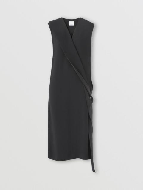 Silk Satin Sash Detail Sleeveless Dress