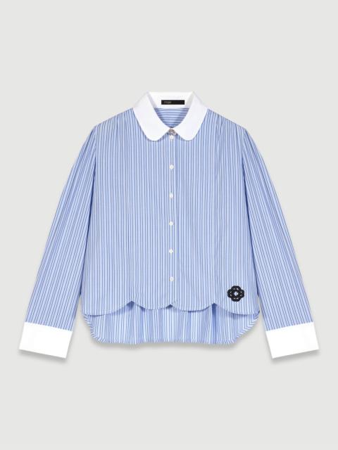 maje Contrast stripe shirt